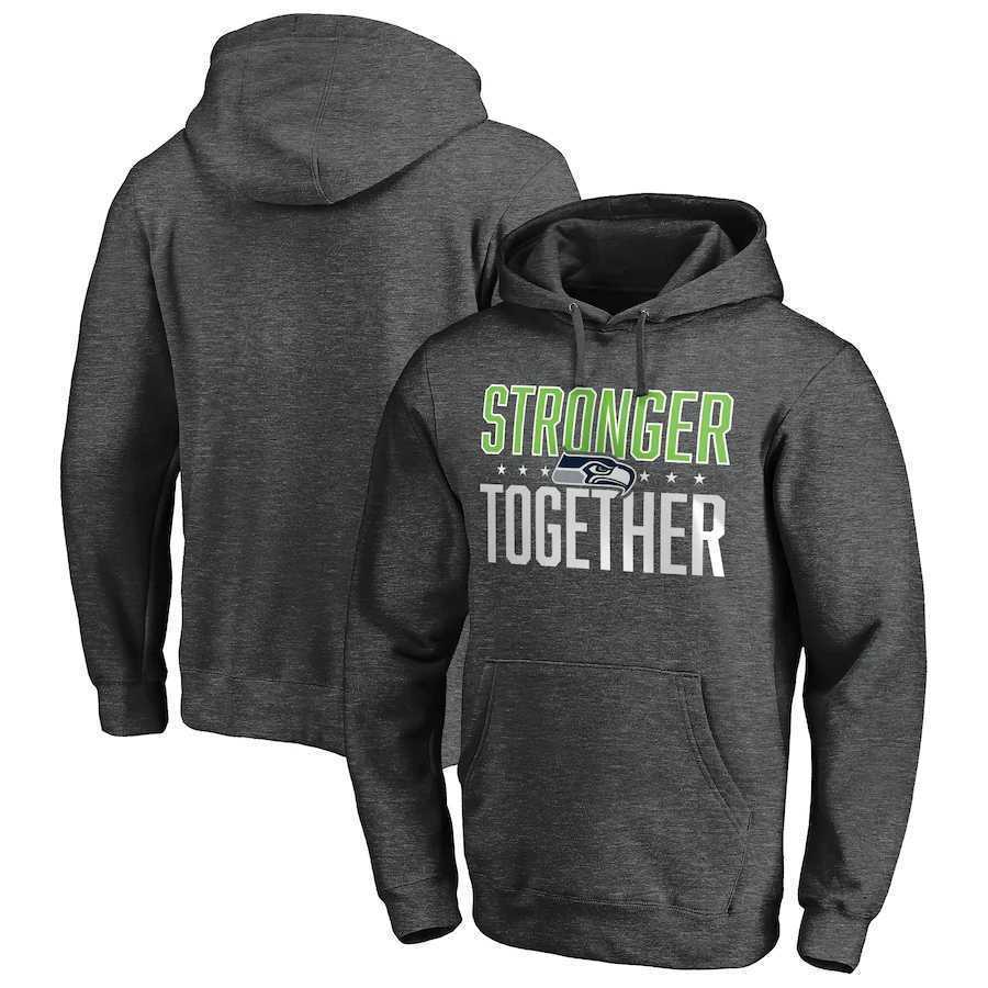 Men's Seattle Seahawks Heather Charcoal Stronger Together Pullover Hoodie,We sell and wholesale Men's Seattle Seahawks Heather Charcoal Stronger Together Pullover Hoodie on line form chian!